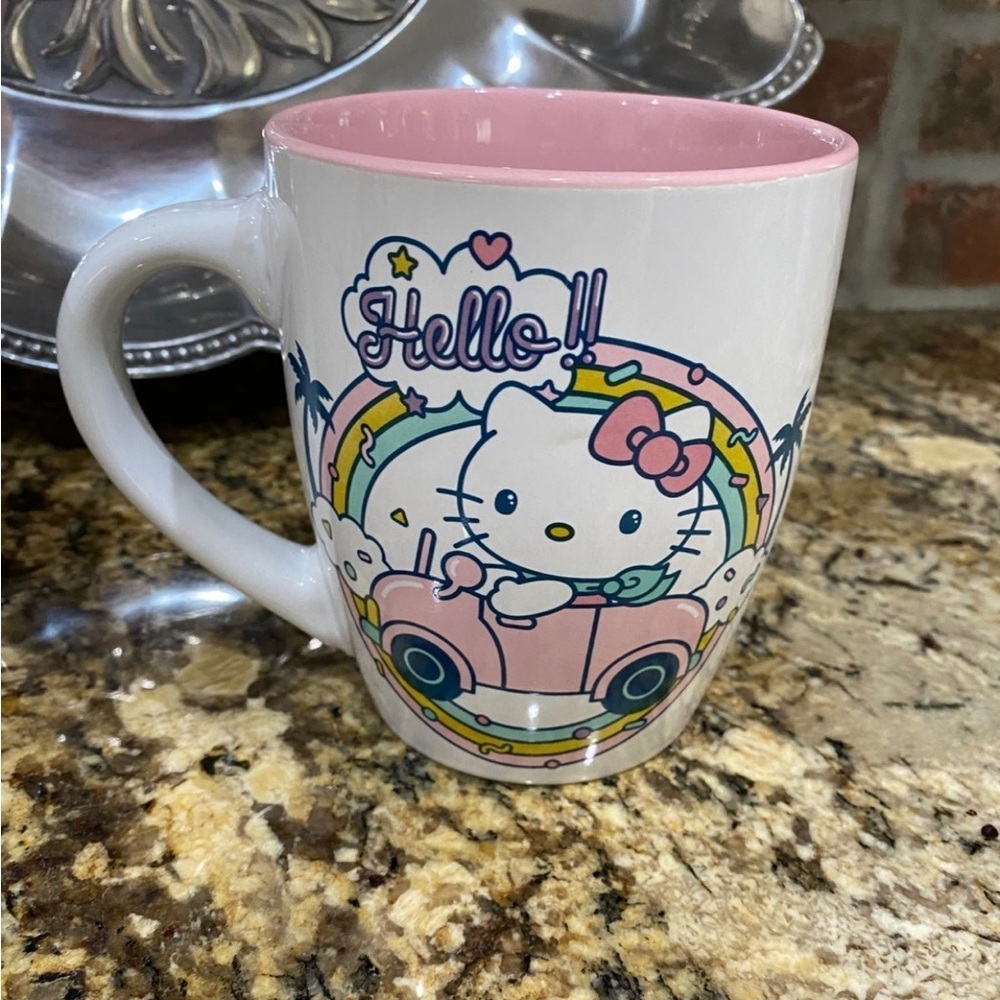 Hello Kitty HELLO Ceramic Mug - 25oz. Brand new - colorful design LAST ONE